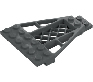 LEGO Mørk steingrå Vinge 6 x 8 x 0.7 med Gitter (30036)