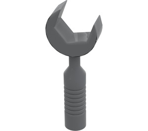 LEGO Dark Stone Gray Wrench with Open End with 6 Rib Handle