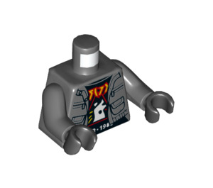 LEGO Dark Stone Gray Zia Rodriguez Minifig Torso (973 / 76382)