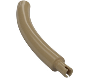 LEGO Dark Tan Animal Tail Middle Section with Technic Pin (40378 / 51274)