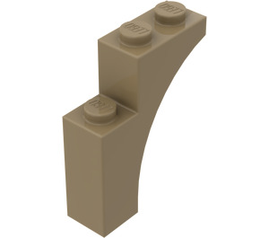 LEGO Tmavě žlutohnědá Klenba 1 x 3 x 3 (13965)