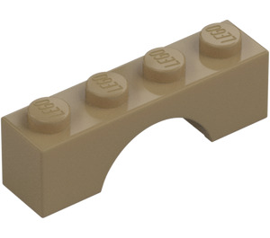 LEGO Mörk Gulbrun Båge 1 x 4 (3659)