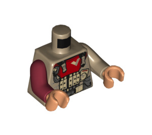 LEGO Mørkebrun Baze Malbus Minifig Torso (973 / 76382)