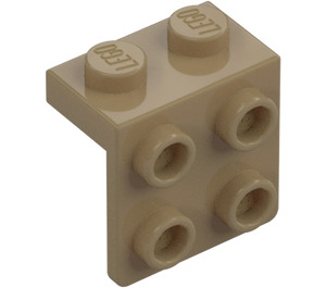 LEGO Tumma beige Uloke 1 x 2 jossa 2 x 2 (21712 / 44728)