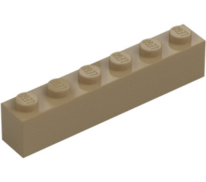 LEGO Tumma beige Palikka 1 x 6 (3009 / 30611)