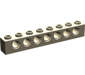 LEGO Donker Zandbruin Steen 1 x 8 met Gaten (3702)