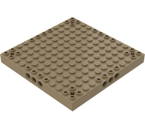 LEGO Tan foncé Brique 12 x 12 avec Épingle et Essieu des trous (52040)