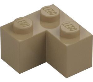 LEGO Tmavě žlutohnědá Kostka 2 x 2 Roh (2357)