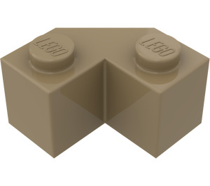 LEGO Tmavě žlutohnědá Kostka 2 x 2 Facet (87620)