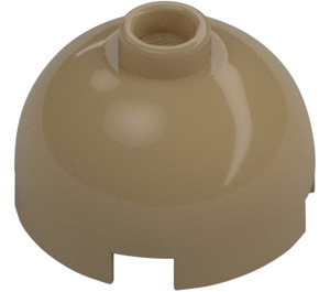 LEGO Dark Tan Brick 2 x 2 Round with Dome Top (with Axle Holder) (3262 / 30367)