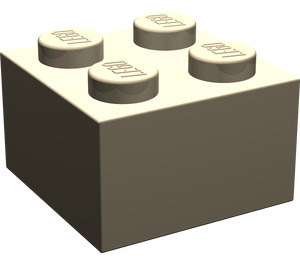 LEGO Dunkel Beige Backstein 2 x 2 ohne Kreuzstützen (3003)