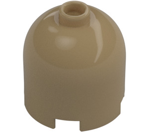 LEGO Tan Foncé Brique 2 x 2 x 1.7 Rond Cylindre avec Dome Haut (26451 / 30151)