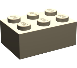 LEGO Dunkel Beige Backstein 2 x 3 (3002)