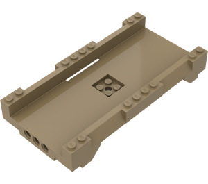 LEGO Dunkel Beige Auto Track 16 x 8 x 2 Gerade (42936)