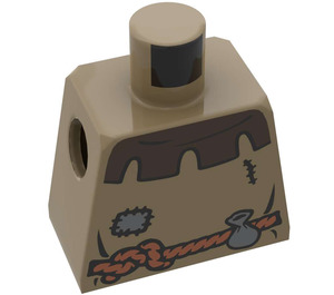 LEGO Donker Zandbruin  Castle Torso zonder armen (973)