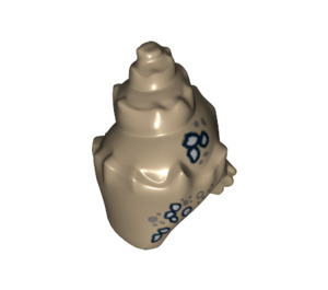 LEGO Dark Tan Conch Shell Head Top with Marine Growth (12248 / 95387)