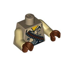 LEGO Tmavě žlutohnědá Kovboj Trup (973 / 88585)