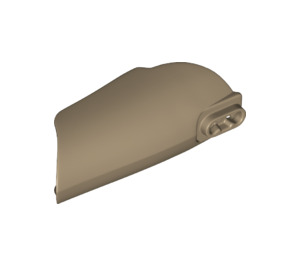 LEGO Dark Tan Curved Armor with Ball Socket and and Two Holes (26831)