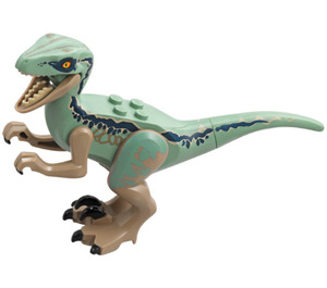 LEGO Dunkel Beige Dinosaurier Blau