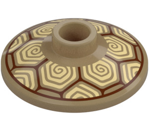 LEGO Tan Foncé Dish 2 x 2 avec Bronzer Tortue shell (4740 / 102775)