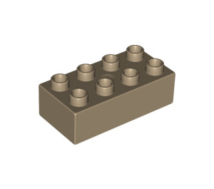 LEGO Tan foncé Duplo Brique 2 x 4 (3011 / 31459)