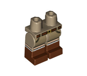 LEGO Mørk beige Ellie Sattler Minifigur Hofter og ben (3815 / 38769)