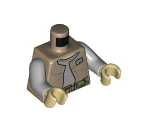 LEGO Dark Tan Endor Rebel Soldier Minifig Torso (973 / 76382)