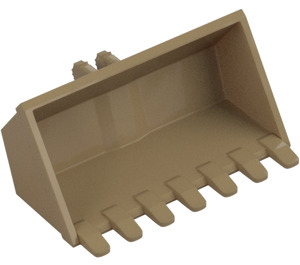 LEGO Beige scuro Benna dell'escavatore 3 x 6 con Click Cerniera 2-Finger (21709 / 30394)