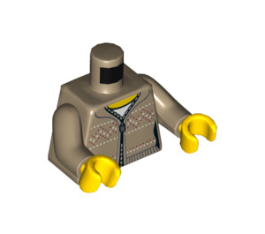 LEGO Dark Tan Female Zipper Sweater Torso (973 / 76382)