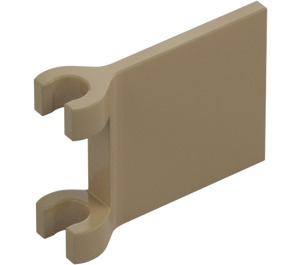 LEGO Dunkel Beige Flagge 2 x 2 mit ausgestelltem Rand (80326)