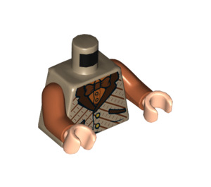 LEGO Mörk Gulbrun Florean Fortescue Minifigur Kropp (973 / 76382)