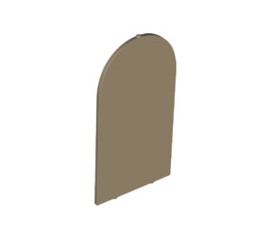 LEGO Dark Tan Glass for Window 1 x 6 x 7 with Curved top (65066)