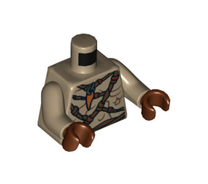 LEGO Dark Tan Goblin Soldier 2 Torso (973 / 76382)