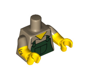 LEGO Dark Tan Groundskeeper Willie Minifig Torso (973 / 16360)