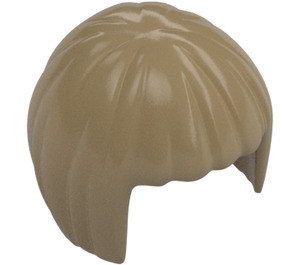 LEGO Tan Foncé Cheveux avec Court Bob Cut  (27058 / 62711)