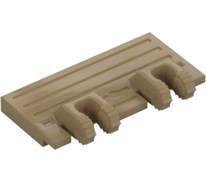 LEGO Mørk beige Hengsel Tog Gate 2 x 4 Låsende Dual 2 Stumper med forsterkninger bak (44569 / 52526)