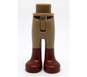 LEGO Dark Tan Hip with Pants with Reddish Brown Boots with Thin Hinge (2277 / 67074)