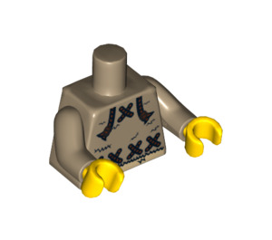 LEGO Donker zandbruin Ice Fisherman Torso (973 / 88585)