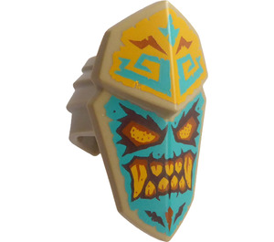 LEGO Dark Tan Islander Mask with Dark Turquoise Face (69565 / 73866)