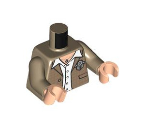 LEGO Mörk Gulbrun Jung Kook Minifigur Kropp (973 / 76382)