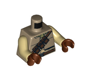 LEGO Mørk beige Kithaba Overkropp (973 / 76382)