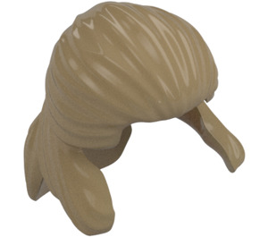 LEGO Beige scuro Capelli lunghi Pulled Retro (30410 / 92756)