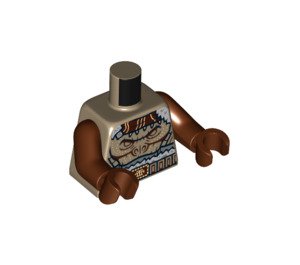 LEGO Dunkles Beige M'Baku Minifigur Torso (973 / 76382)