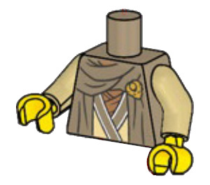 LEGO Dark Tan Master Wu Torso (973 / 76382)