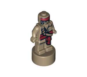 LEGO Dark Tan Minifig Statuette with Jack Sparrow Voodoo Doll Pattern (12206 / 97707)