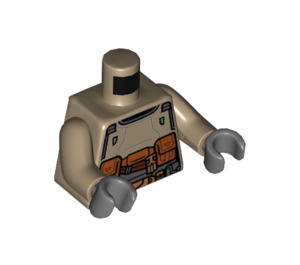 LEGO Donker Zandbruin Minifig Torso (973 / 76382)