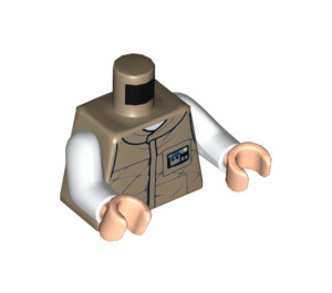 LEGO Mørk beige Minifigur Overkropp (973 / 76382)