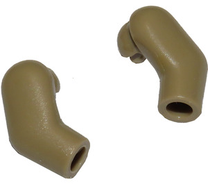 LEGO Dark Tan Minifigure Arms (Left and Right Pair)