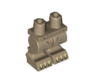 LEGO Tostado oscuro Minifigura Doblado Piernas con Lines y Garras (24323 / 56996)