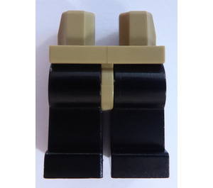 LEGO Dunkel Beige Minifigure Hüften mit Schwarz Beine (73200 / 88584)